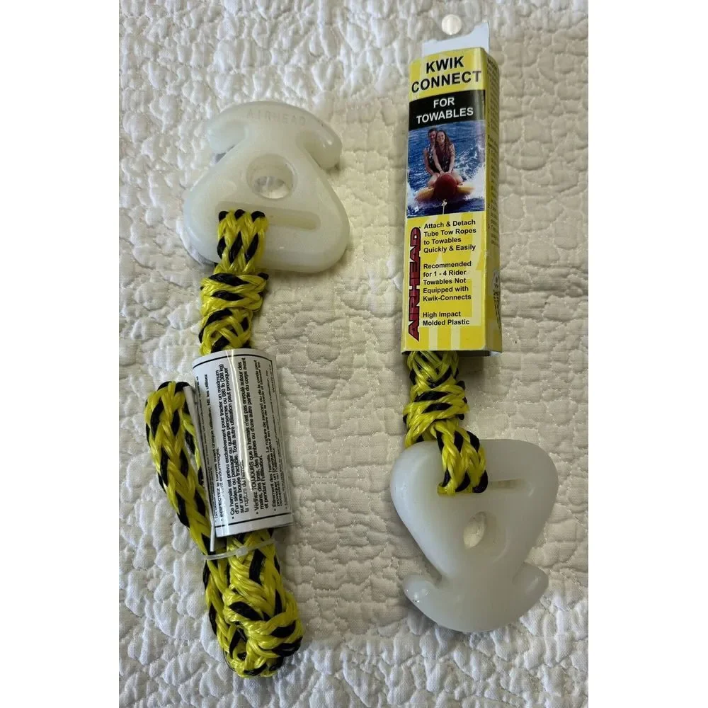 Lot of‎ 2 Kwik Connect Boat Tube Tow Rope For Towables High Impact 1-4 Riders